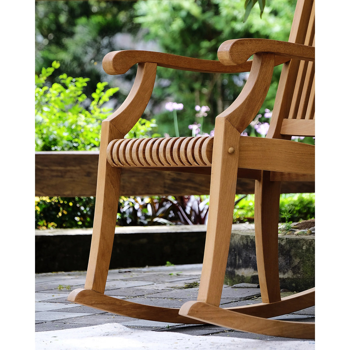 3-piece Teak Outdoor Rocking Chair Chat Set M1794