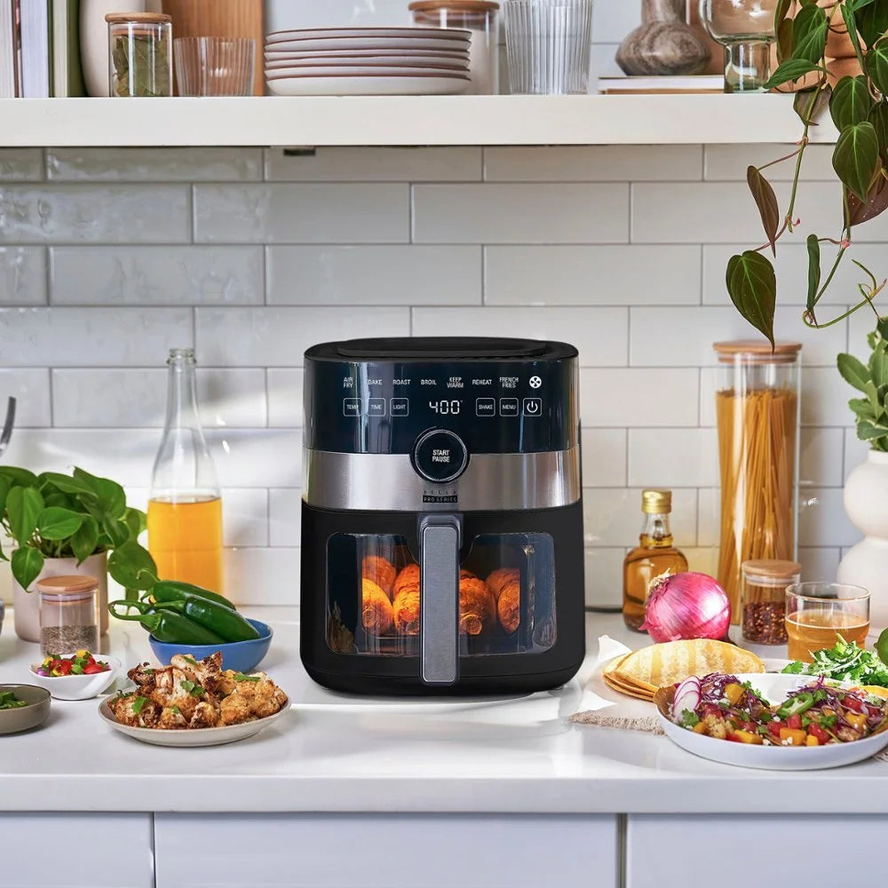 6-qt. Digital Air Fryer with Window Black L80025