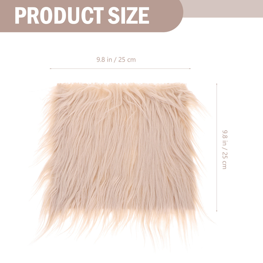 2 Sets Gnome Doll DIY Making Supplies with Faux Fur Fabric and Wooden Balls M4166