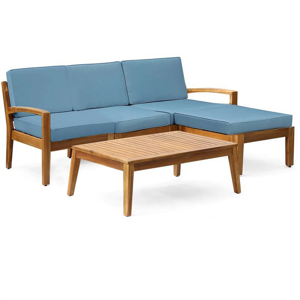 3 Seat Acacia Wood Outdoor Sofa Set W18336