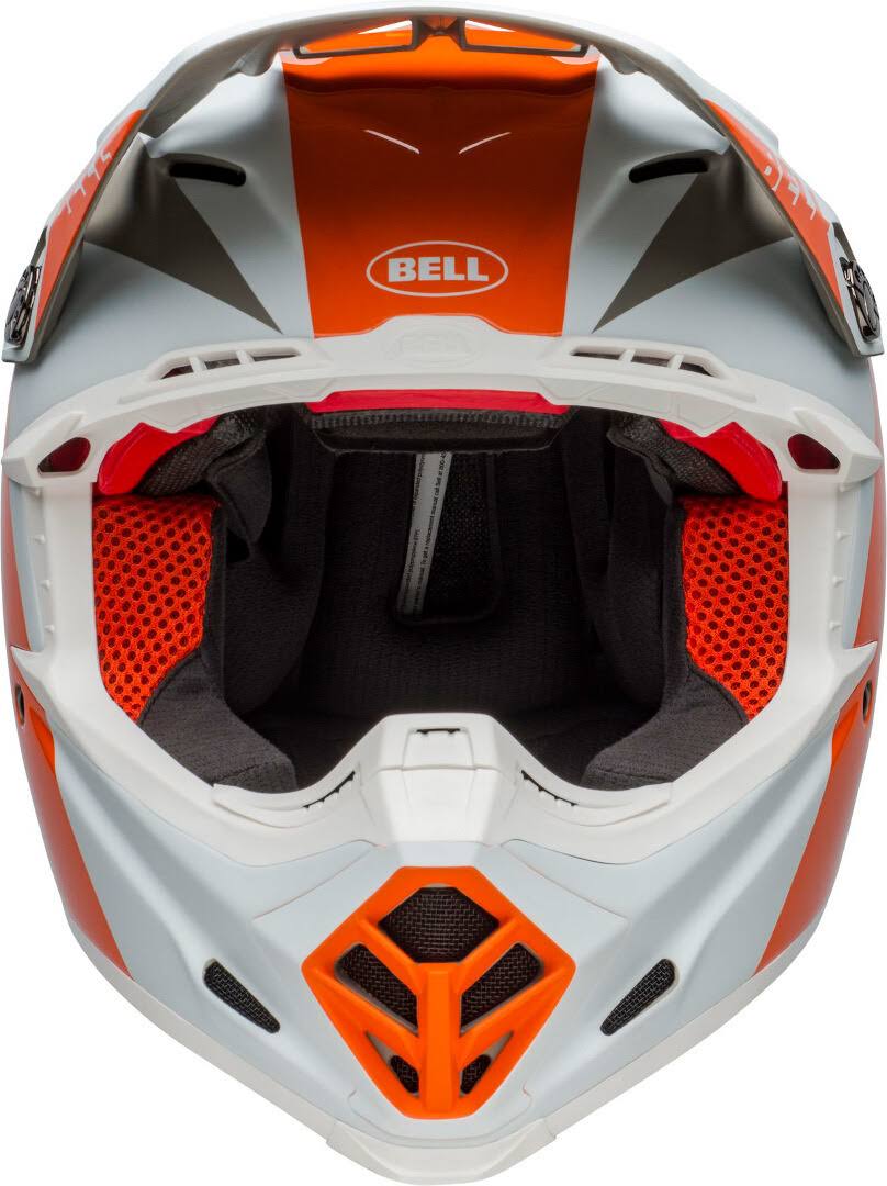 White Orange Sand Moto-9 Helmet B54429