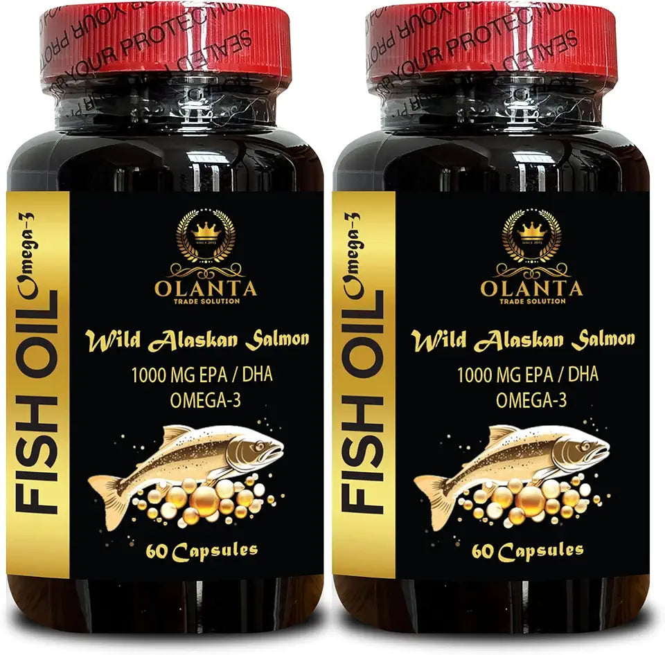 Omega-3 Fish Oil Softgels EPA DHA 2 Bottles J44323