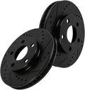 Black Drill Slot 5 Lug Brake Rotors W67301