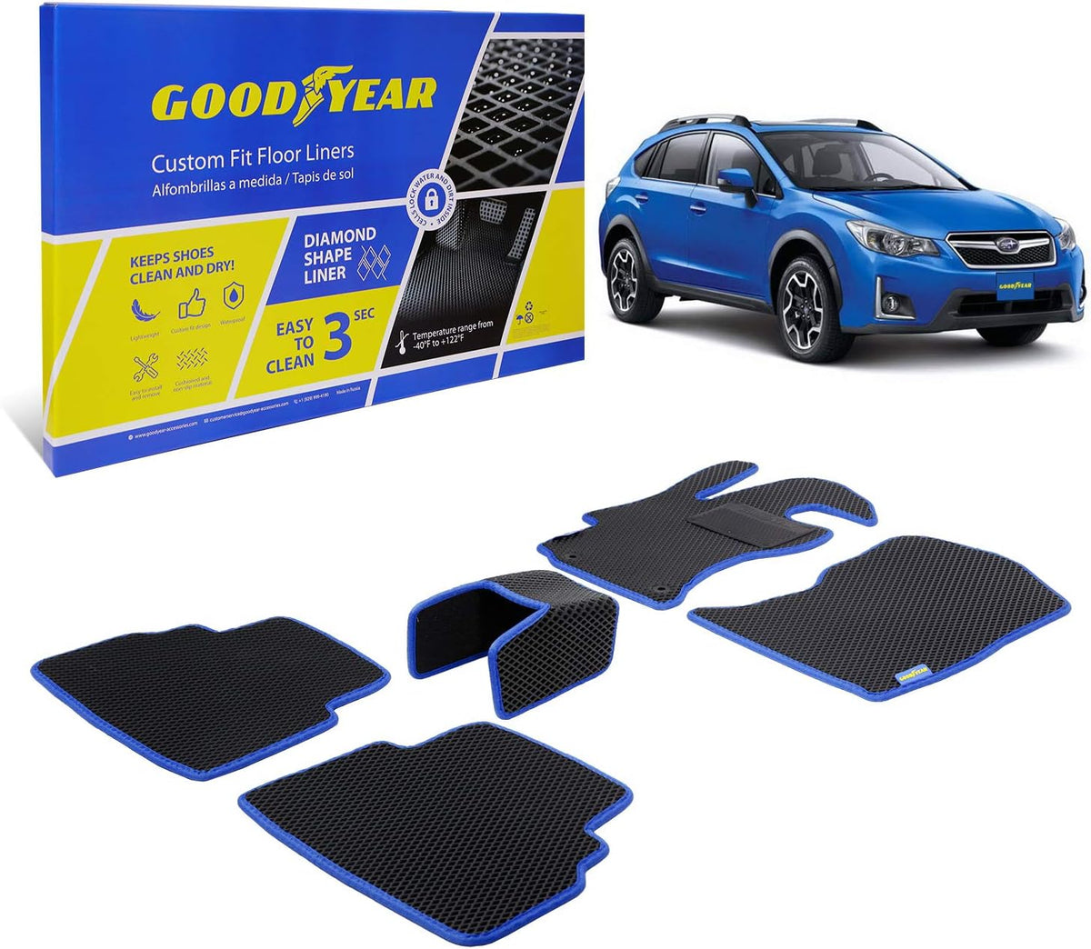 Shatterproof Tape-on Window Deflectors, 4 pcs X3485