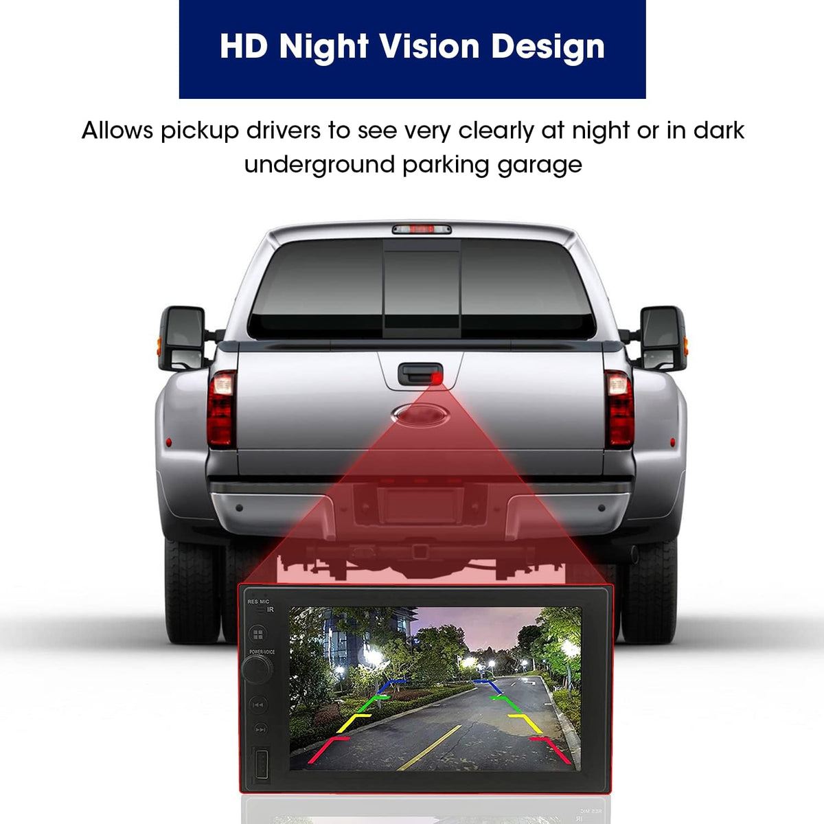 Backup Camera with Tailgate Handle Replacement for Ford F150, F250, F350, F450, F550, RCA Connector, Pack of 2 X4361
