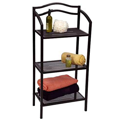 White 3-Tier Metal Bathroom Storage Shelf E642582