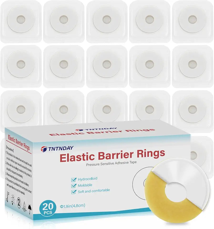20 PCS 2mm Thickness Hydrocolloid Ostomy Barrier Rings Y19855