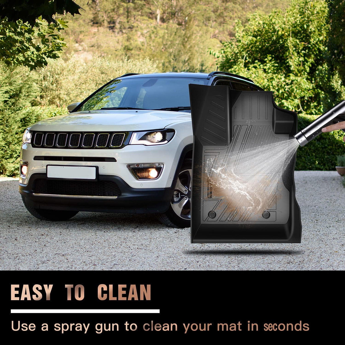 Black TPE Car Floor Mats G523