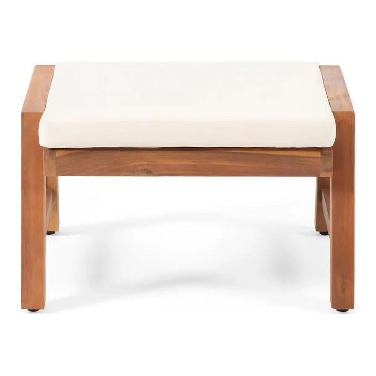 Teak Cream Acacia Wood Club Chair Set of 2 D6100