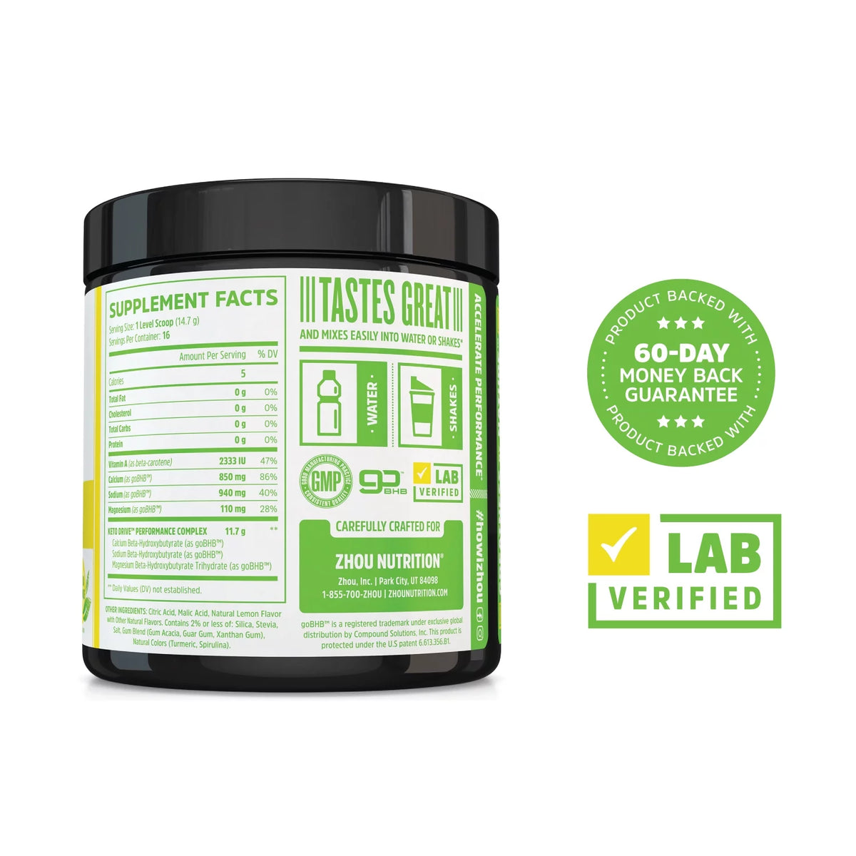 Exogenous Ketone Performance Complex BHB Salts 8.29 oz R710