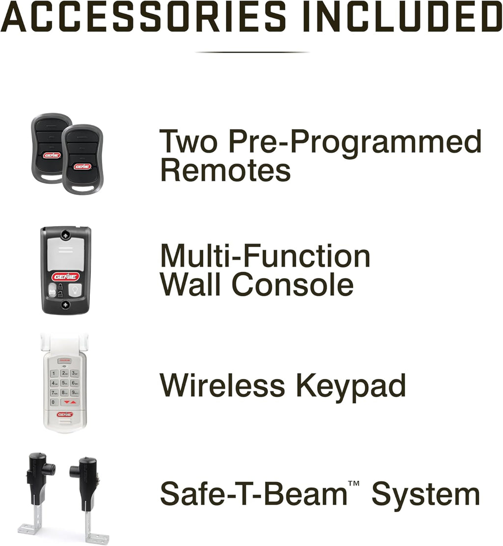 Garage Door Opener with Belt Drive and two Remotes T98501