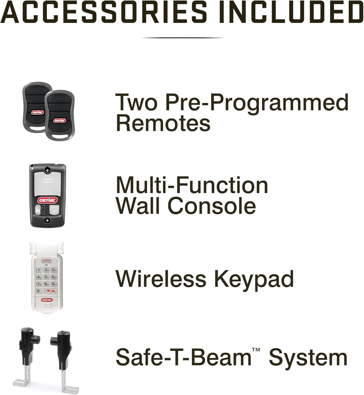 Garage Door Opener with Belt Drive and two Remotes T98501
