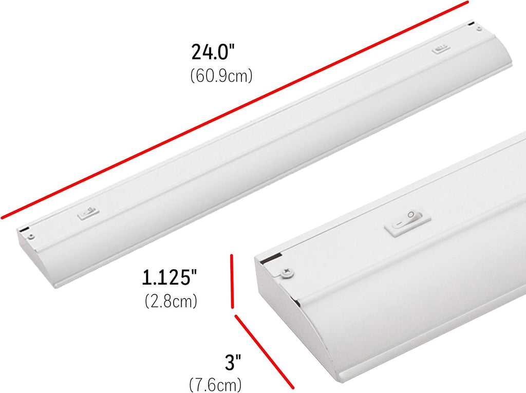 24in. Direct Wire LED Light Fixture, Selectable White, Selectable Brightness I20525