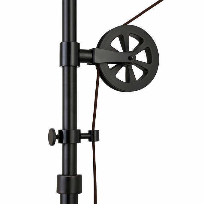 Blackened Bronze Floor Lamp with Pulley System J77084