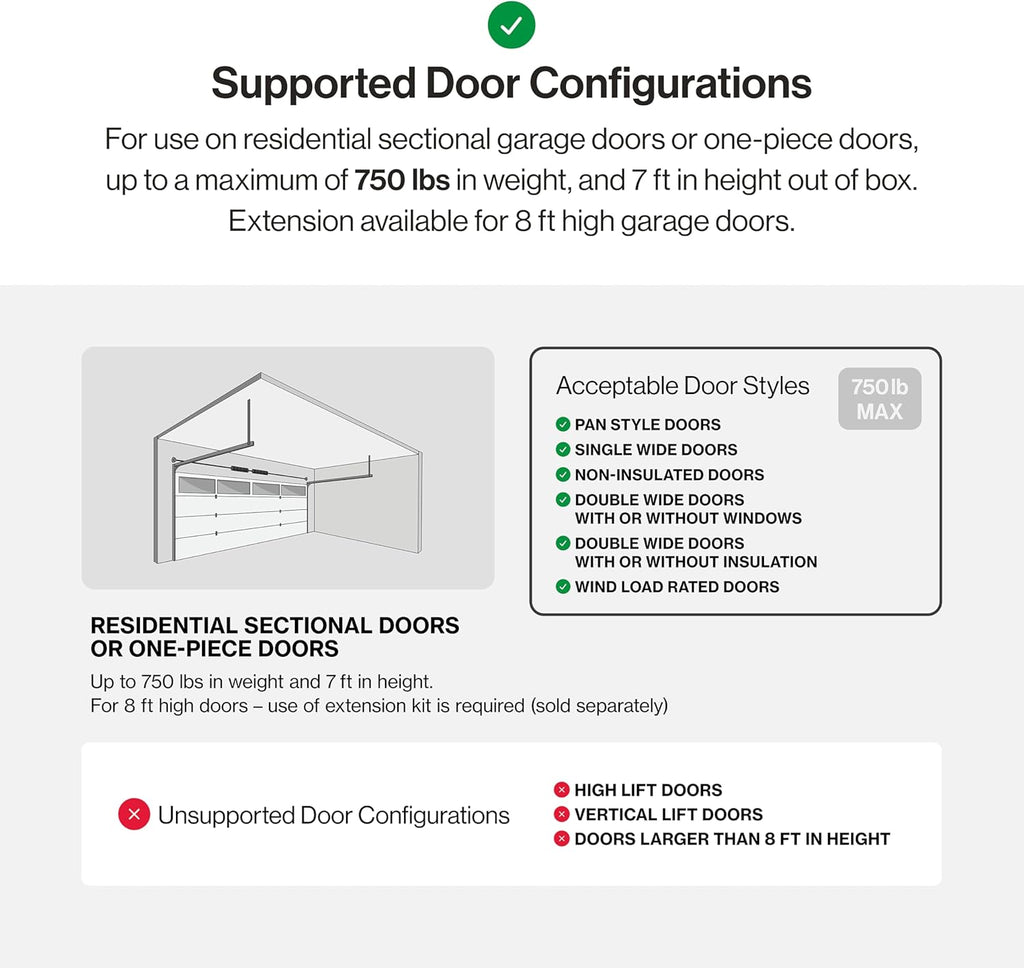 Garage Door Opener with Belt Drive and two Remotes T98501