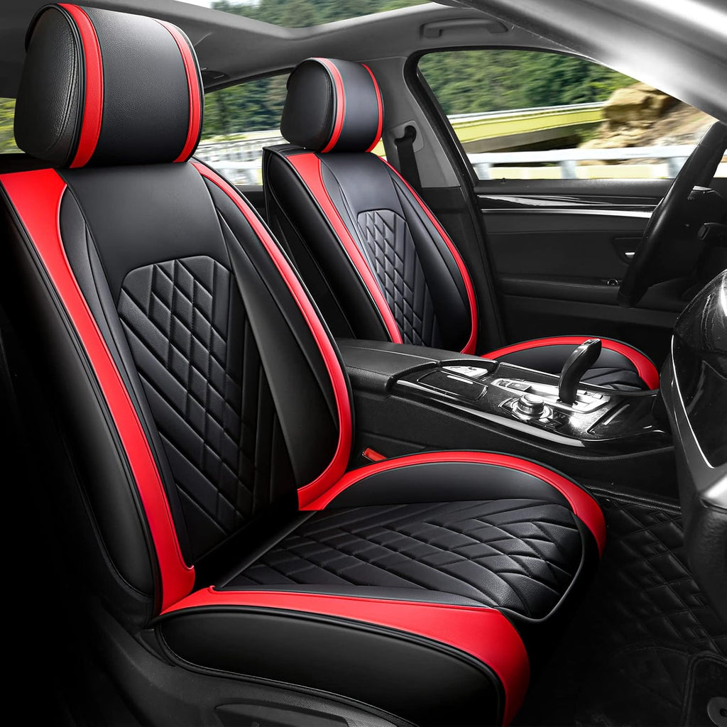 Grey Leather Car Seat Cover Full Set for 5 Seats E8902
