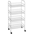 4-Tier White Wire Utility Cart O4191