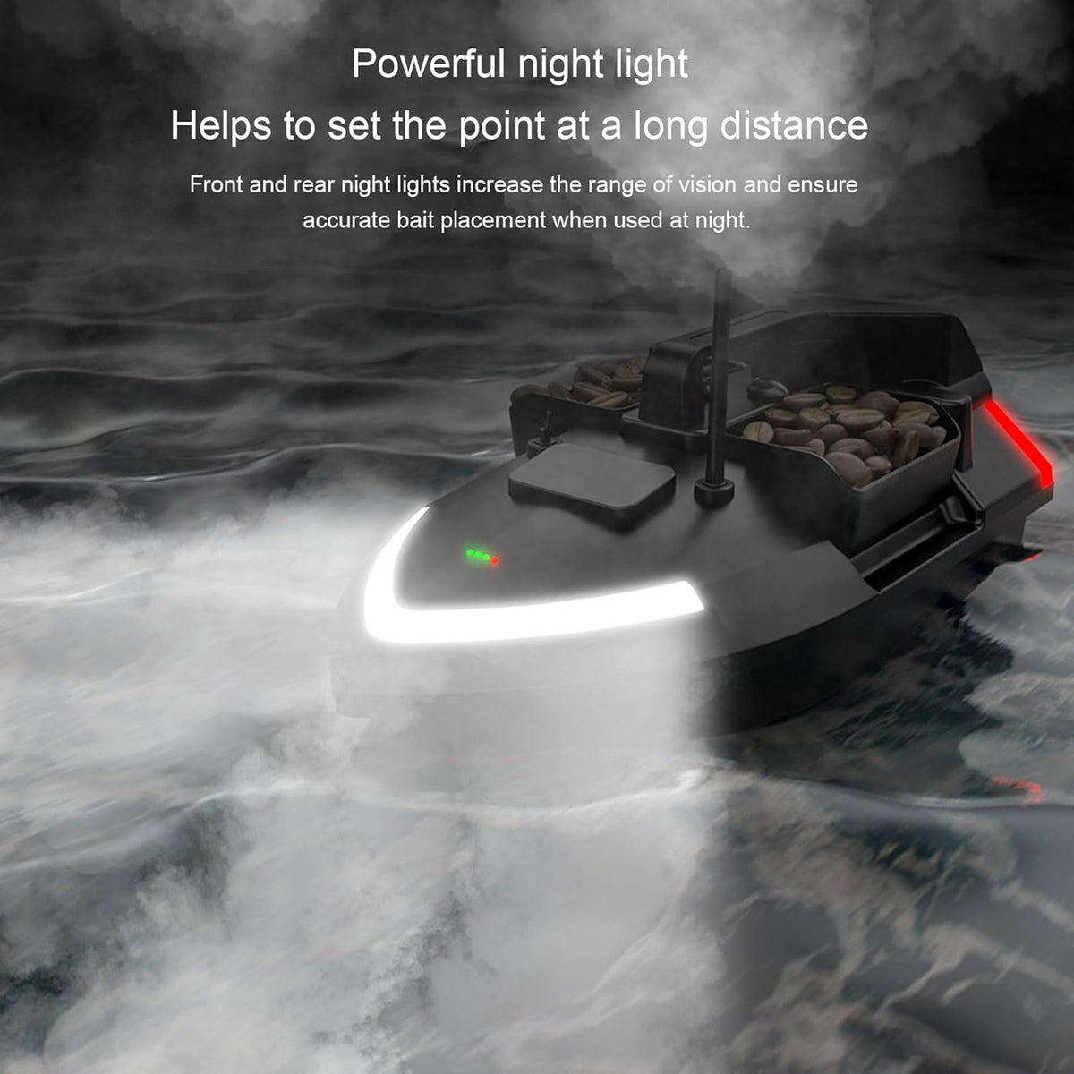 Double Motors RC Fishing Bait Boat 500M Range Load 4.4Lbs K560468