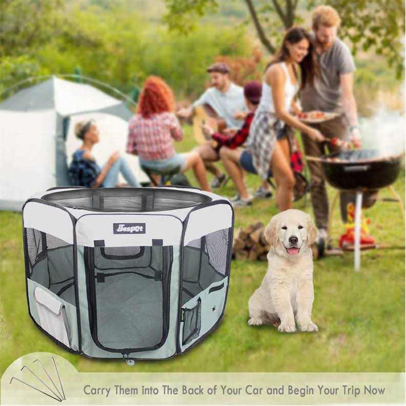 Portable Dog Exercise Pet Soft-Side Playpen H4846