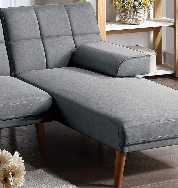 Blue Grey Polyfiber Convertible Sofa Bed M806786