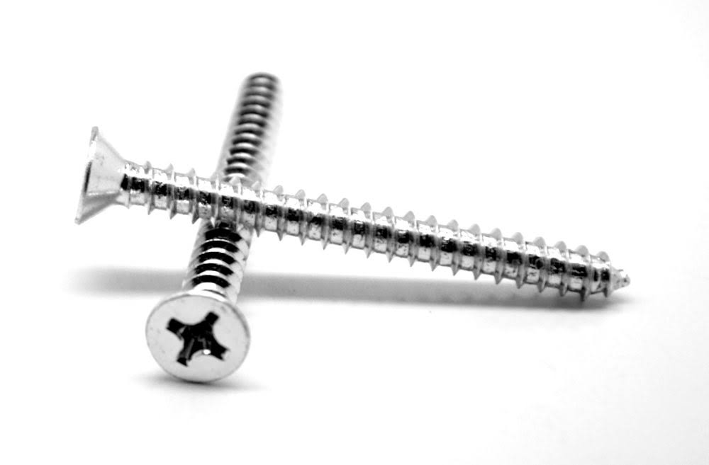 #6-20 x 3 Sheet Metal Screw Phillips Flat Head Type AB Low Carbon Steel Zinc Plated K396
