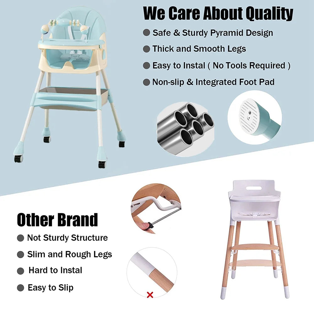 4-in-1 Baby High Chair Dark Blue U708187