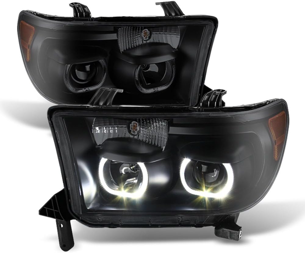 Black Smoked LED Projector Headlights Headlamps K63160