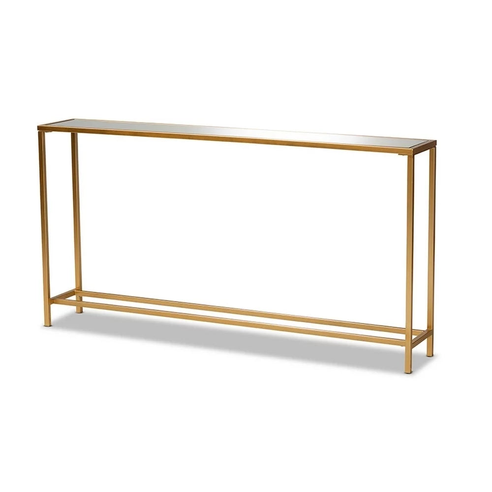 Gold Mirrored Glass Console Table T70726