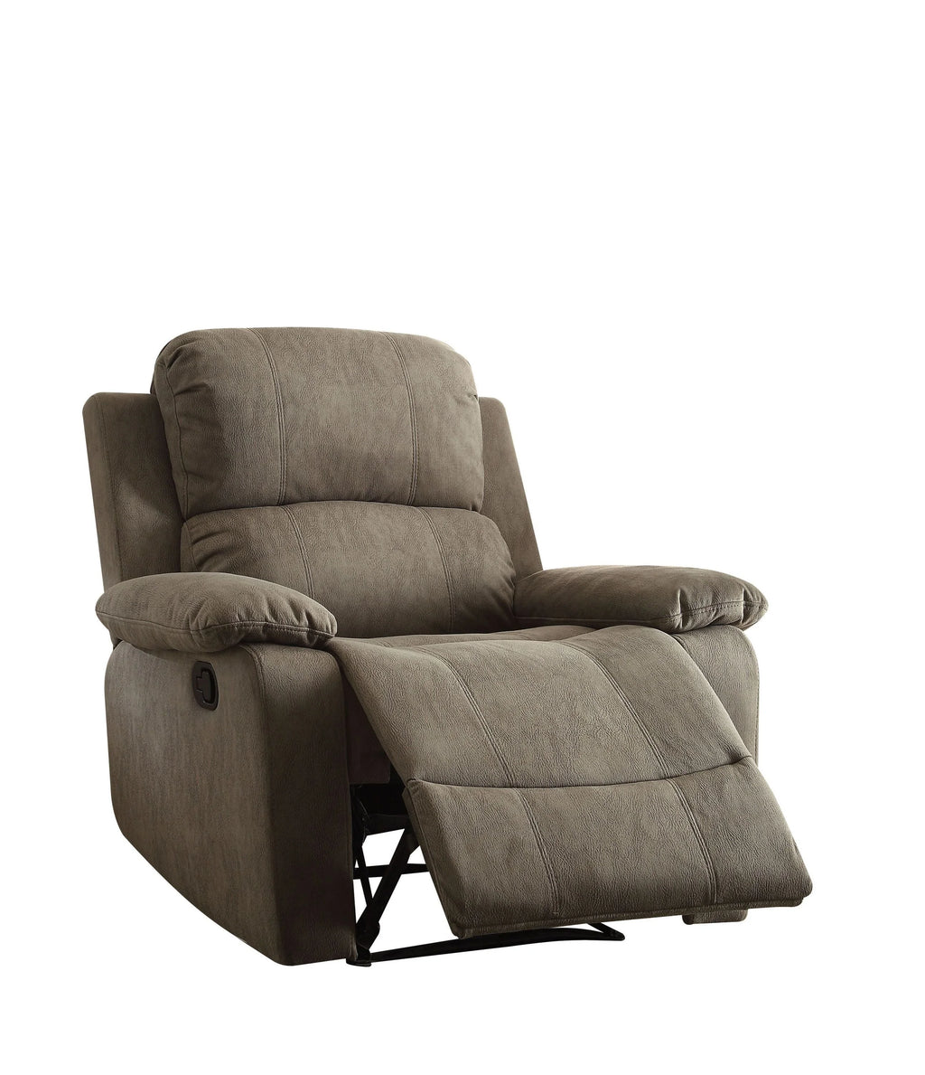Gray Microfiber Recliner T1034