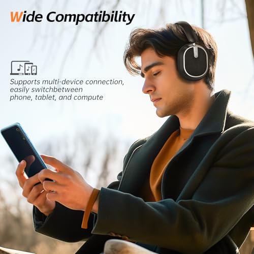 Active Noise Cancelling Wireless Over Ear Bluetooth Headphones F14761
