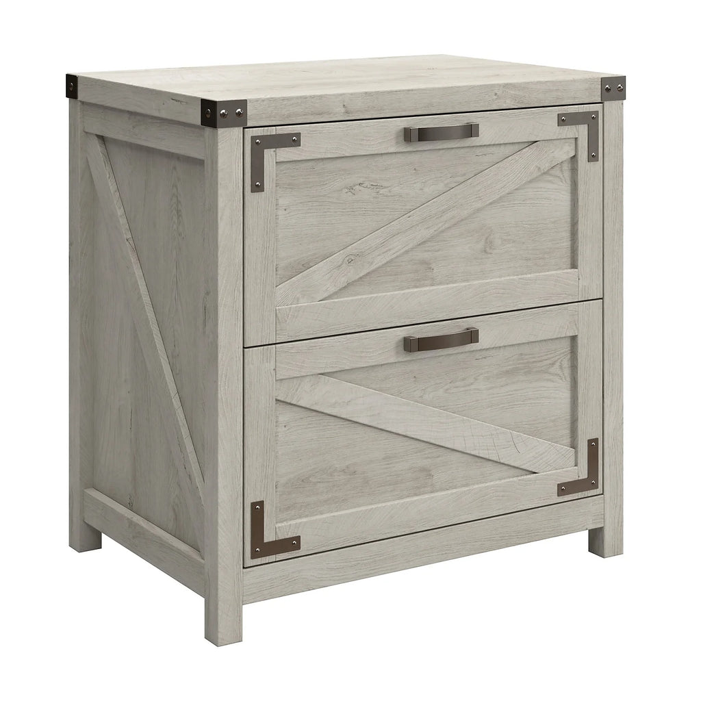 White 2 Drawer Lateral File Cabinet L2736