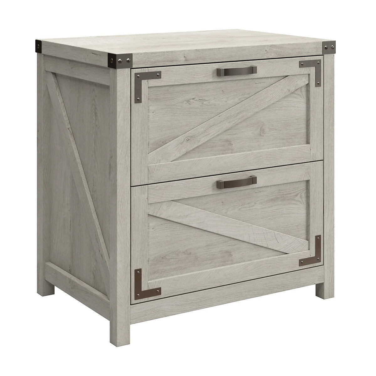 White 2 Drawer Lateral File Cabinet L2736