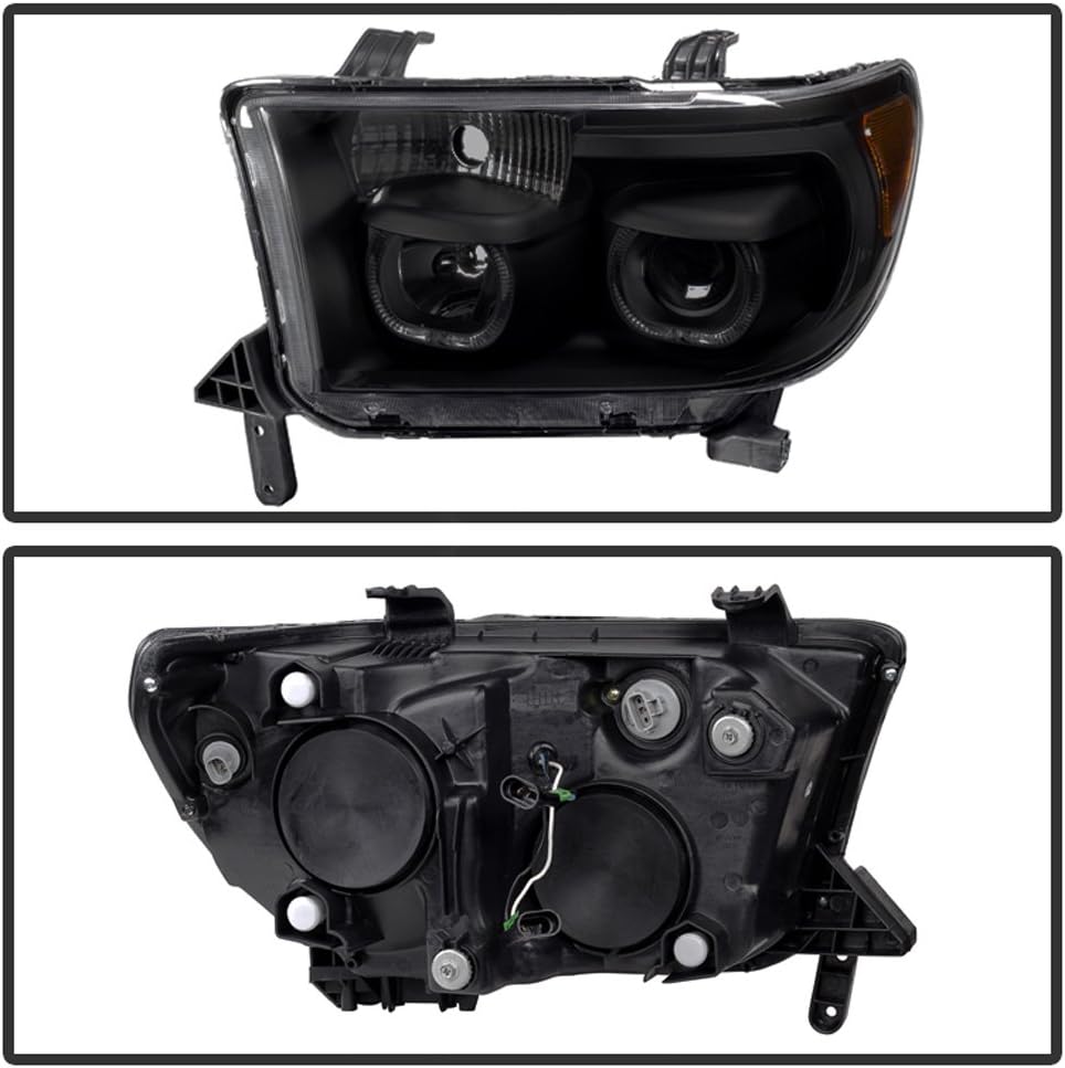 Black Smoked LED Projector Headlights Headlamps K63160