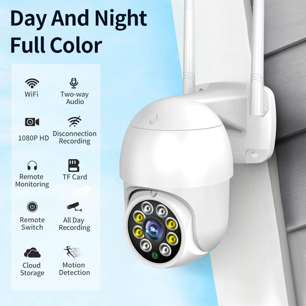 2K Wired Outdoor Security Camera with Starlight Color Night Vision and IP65 Waterproof Q79965