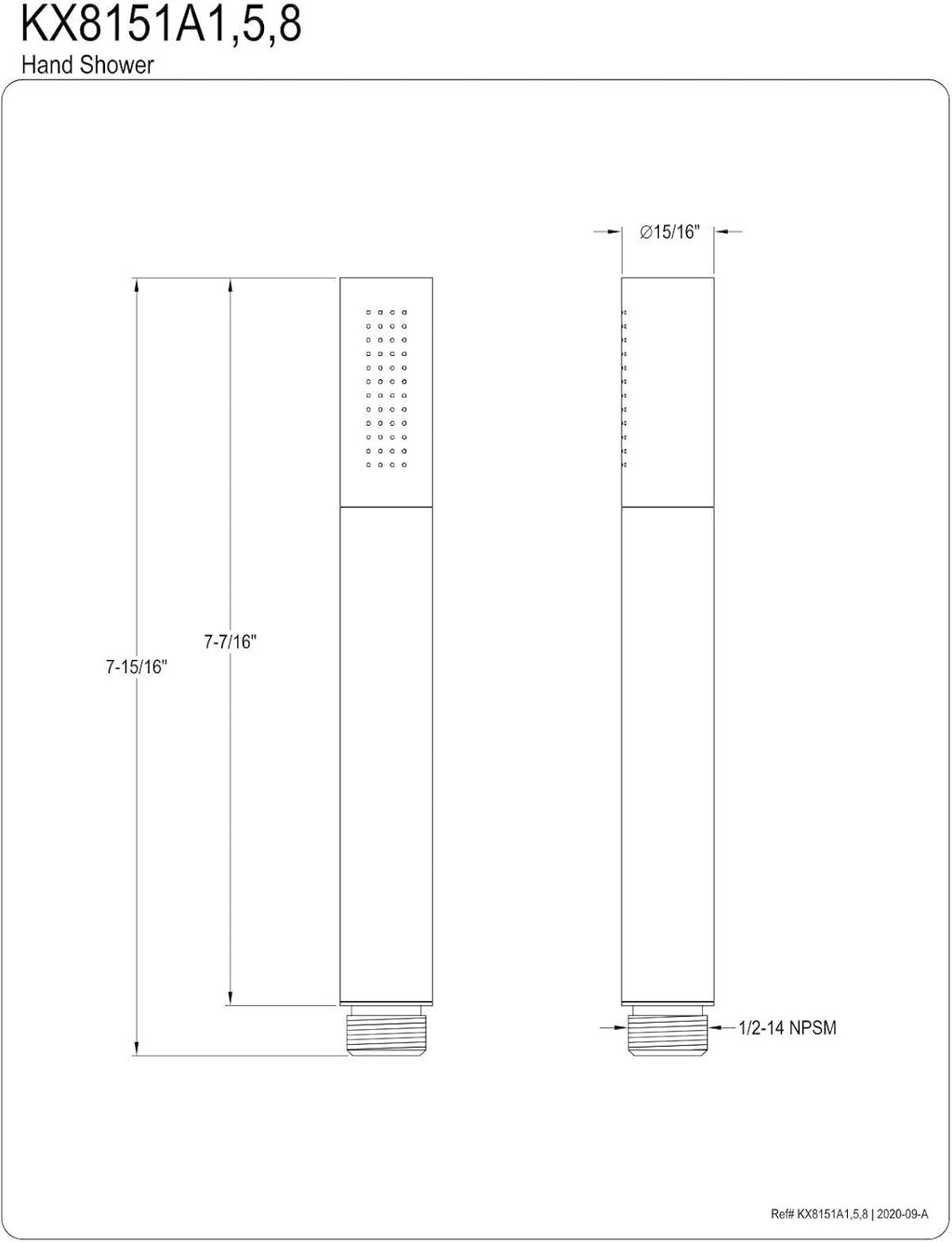 Brushed Nickel Hand Shower Head K753