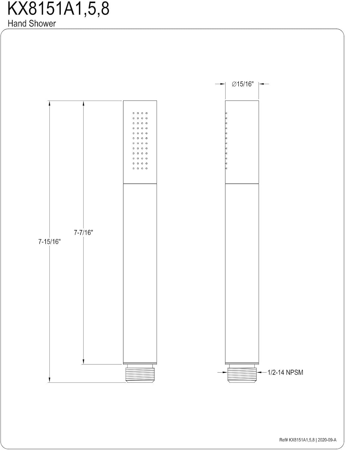 Brushed Nickel Hand Shower Head K753