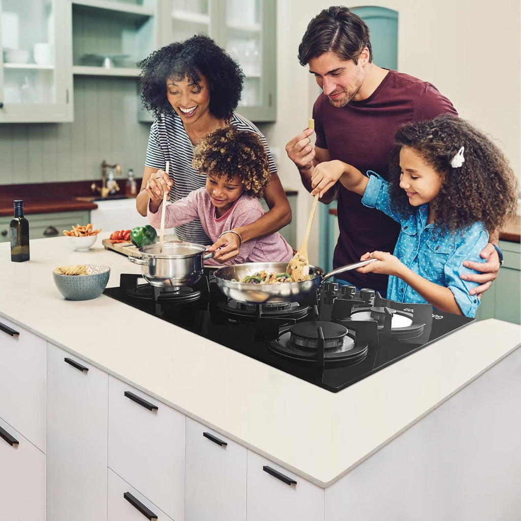 30 Inch 5 Burner Gas Cooktop with Cast Iron Grates R636