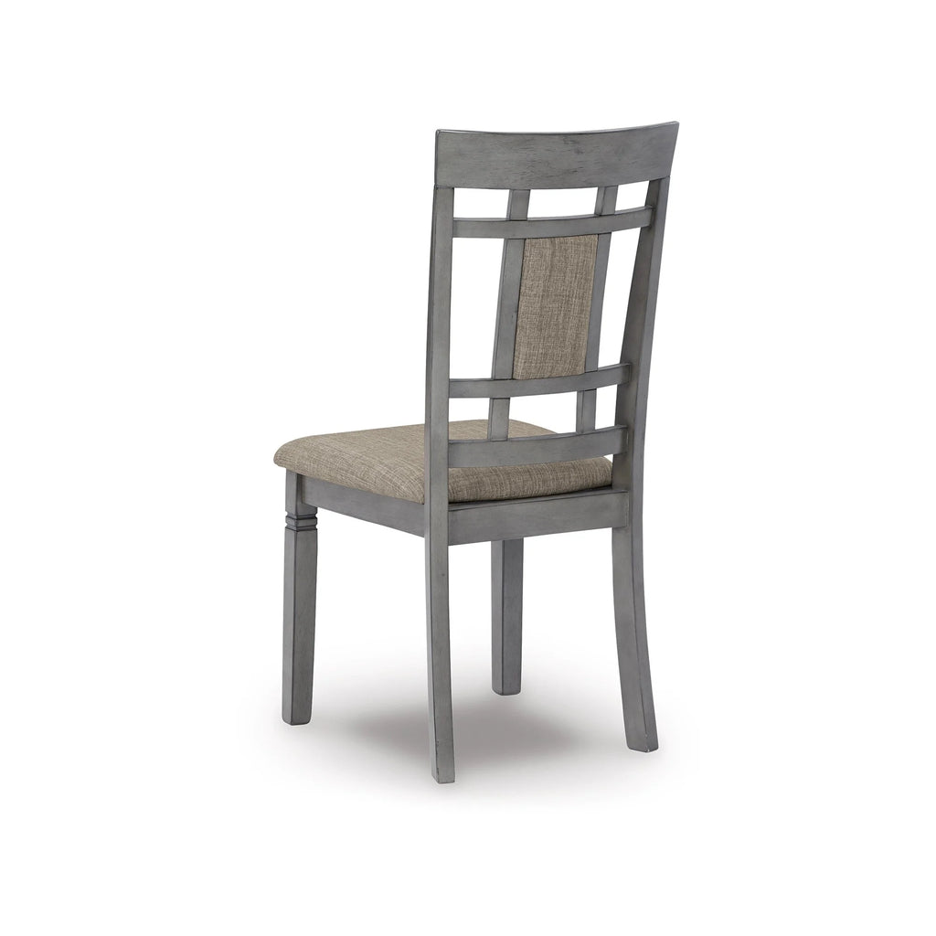 7 Piece Light Gray Wood Dining Table Set H5209