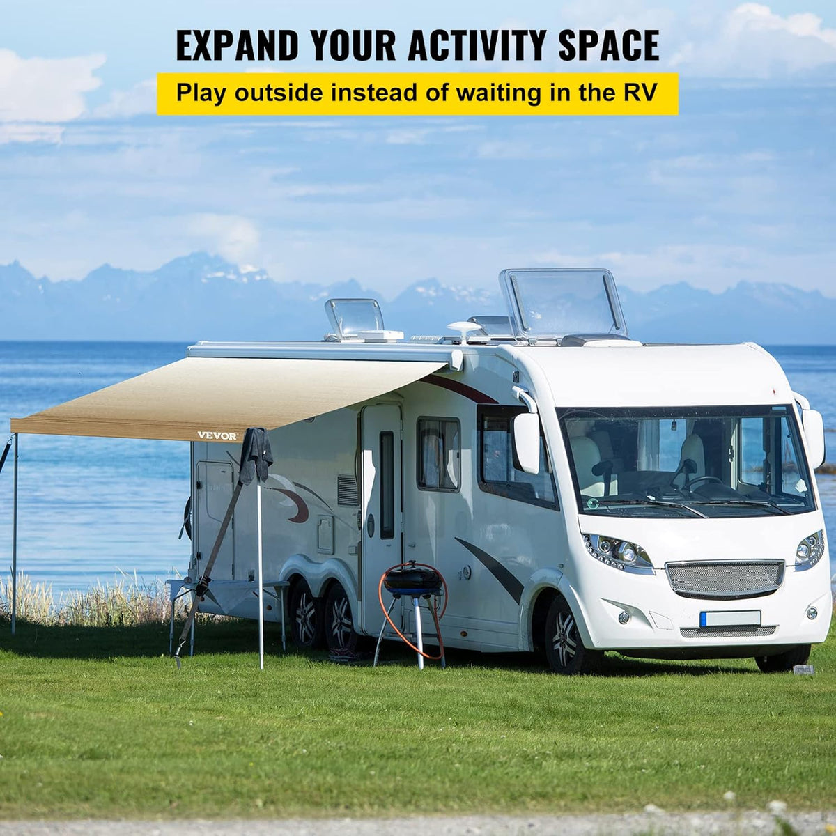 Brown Fade 15oz Vinyl RV Awning Replacement Fabric A399