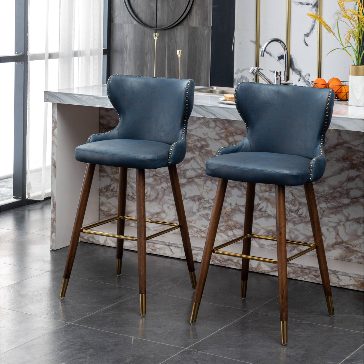 Pink Bar Stool, Set of 2 Q9539