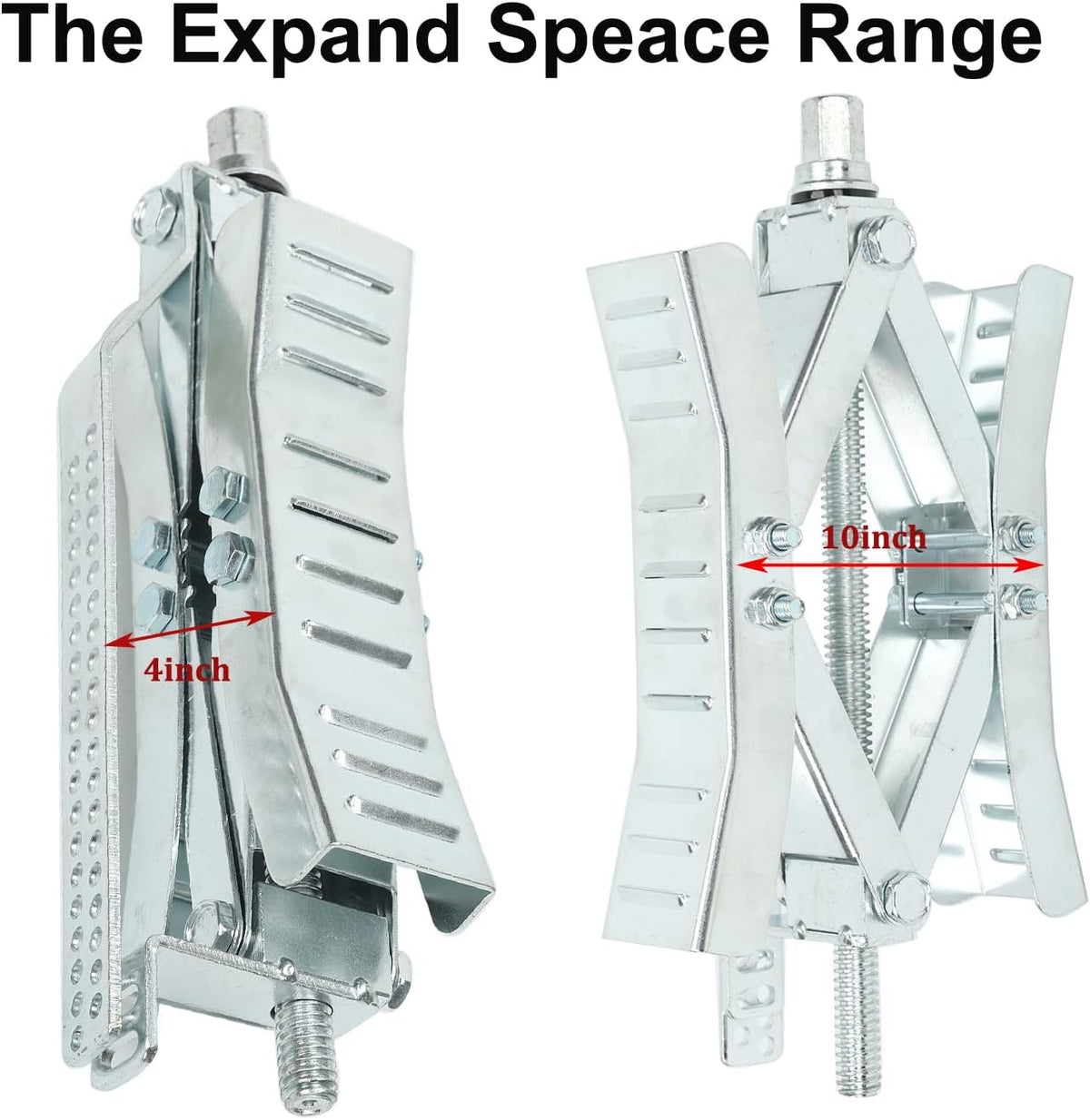 2 Set Wheel Chock Stabilizer Tire Locking Chock with Crank Handle V9076