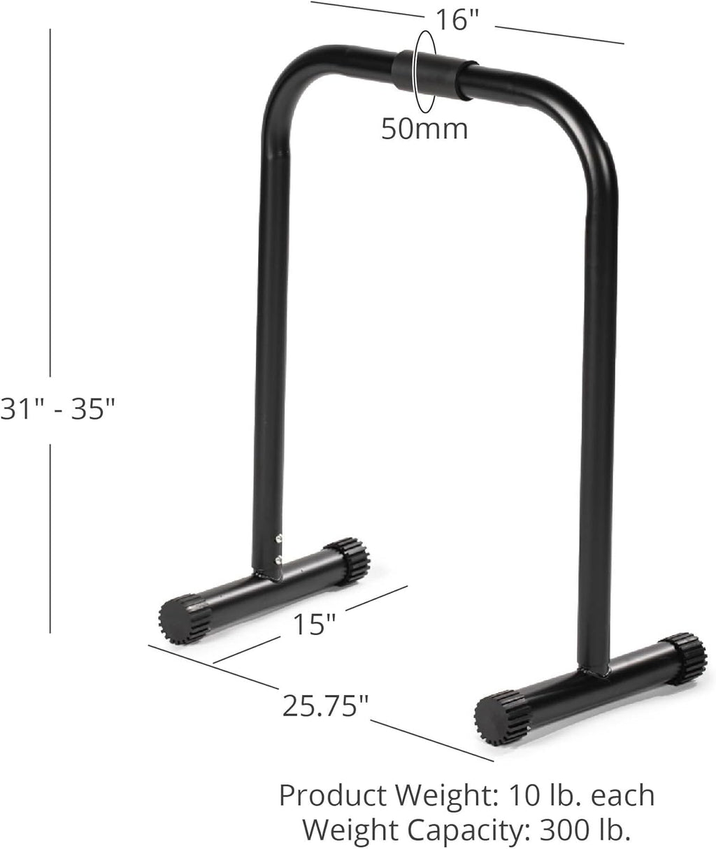 Adjustable Height Dip Station, Heavy Duty Parallel Bars, 300 LB P598