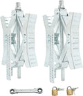 2 Set Wheel Chock Stabilizer Tire Locking Chock with Crank Handle V9076