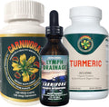 Triple Play Bundle with 1 Bottle Vegi-Caps, 1 Bottle Lymph Drainage, and 1 Bottle Turmeric T895678