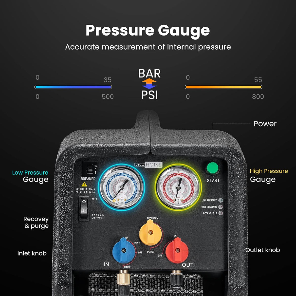 Portable Refrigerant Recovery Machine B8854