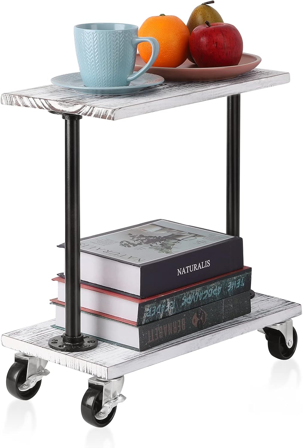 Narrow End Table with Wheels D546979