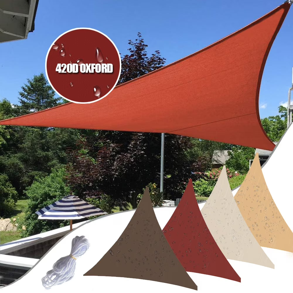 Cream Waterproof Triangle Shade Sail S2981