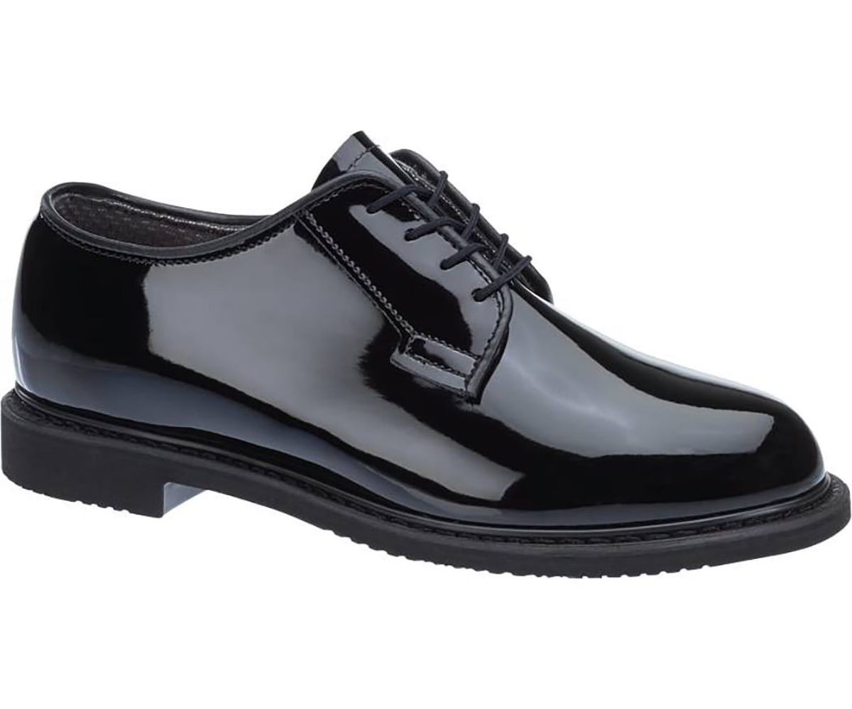 Black High Gloss Oxford Shoe 9 2E US Extra Wide L91575