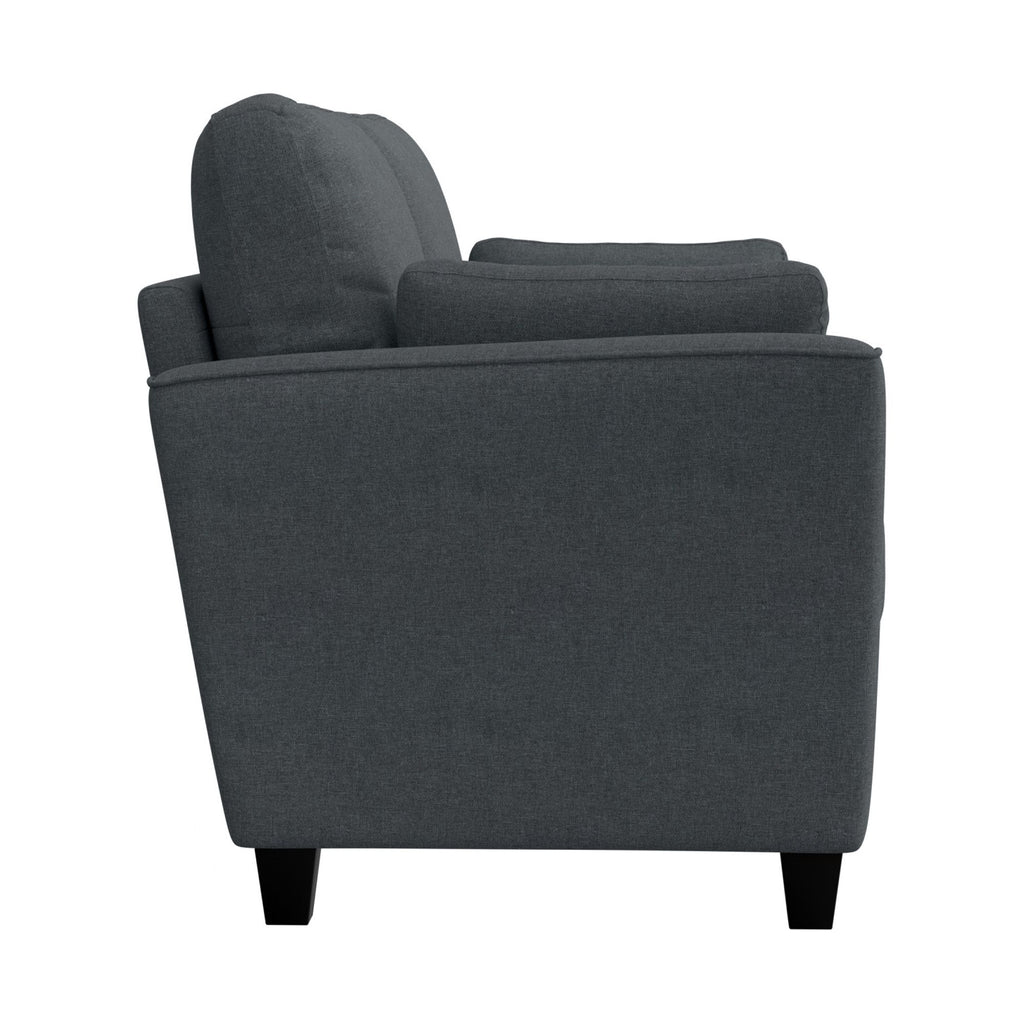 Gray Upholstered Loveseat with 2 Pillows X31939