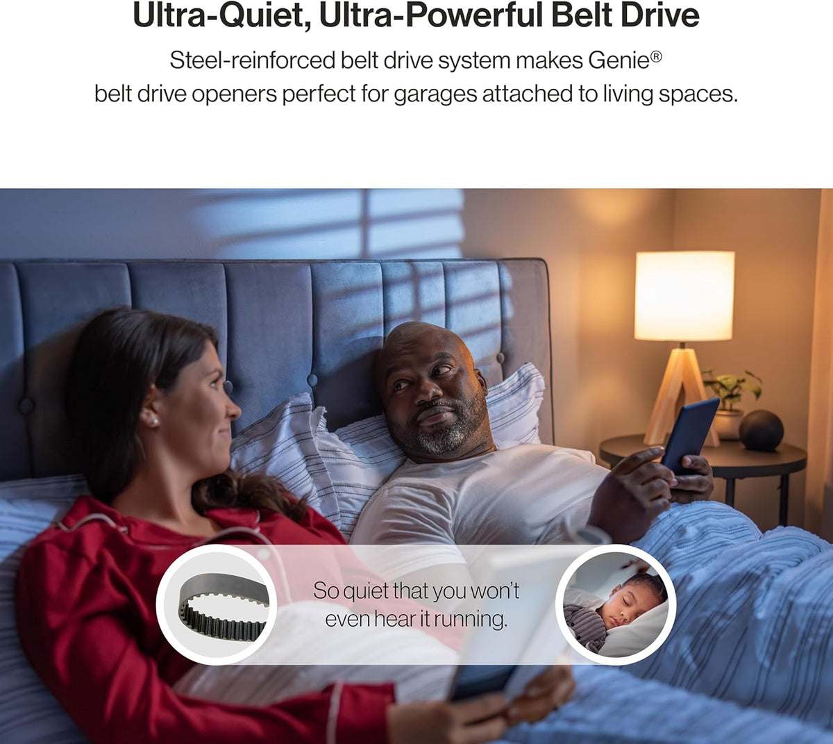 Garage Door Opener with Belt Drive and two Remotes T98501